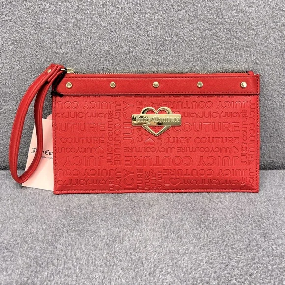 Juicy Couture Red Wrislet Clutch with Gold Accents ❤️ - Picture 3 of 7